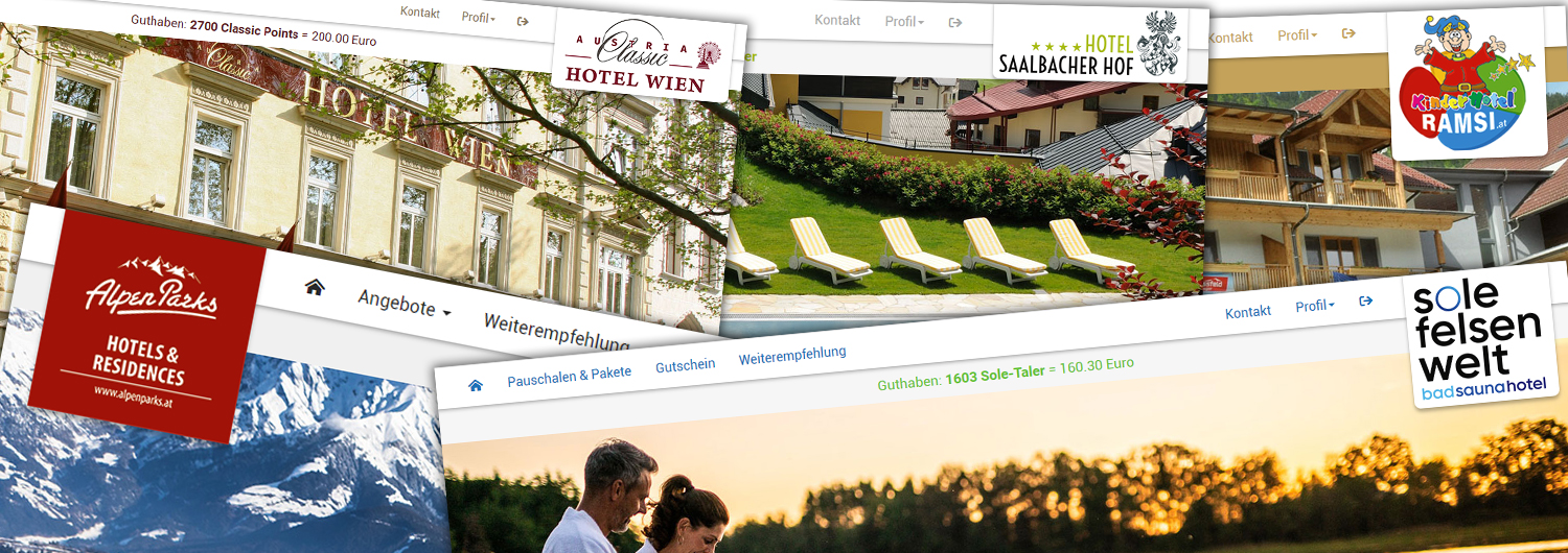 Sole Felsen Welt, Austria Classic Hotel Wien, Saalbacher Hof, AlpenParks Hotels & Residences, Ramsi